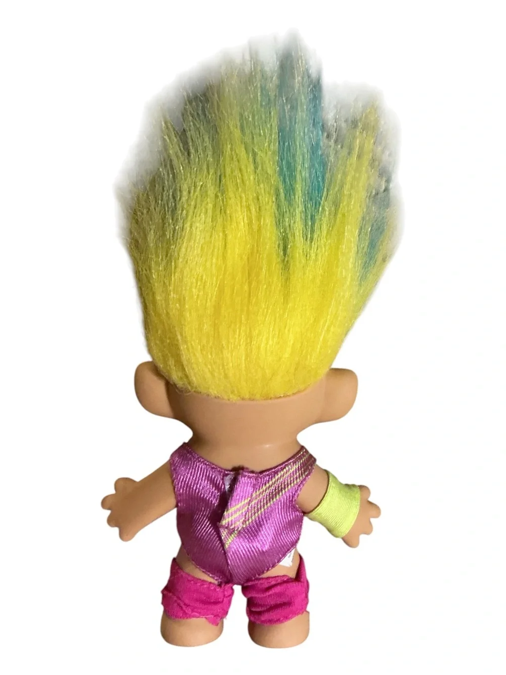 DreamWorks Troll Doll with Blue & Yellow Hair and Pink Outfit